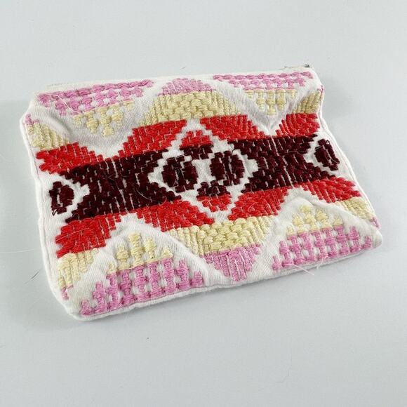 Sweetees Embroidered Cotton Boho Print Accessory / Jewelry Pouch Bag - Picture 1 of 5